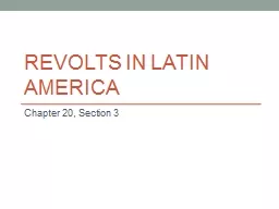 Revolts in Latin Americ
