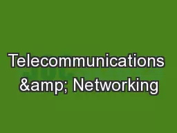 Telecommunications & Networking