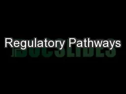 Regulatory Pathways