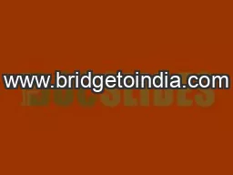 www.bridgetoindia.com