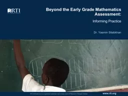 Beyond the Early Grade Mathematics Assessment: