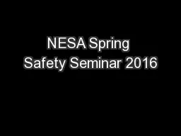 NESA Spring Safety Seminar 2016