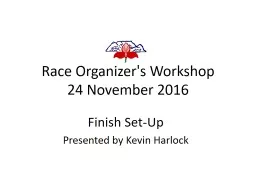 Race Organizer's Workshop