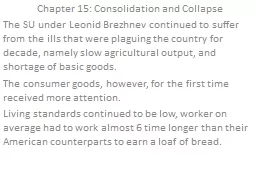 Chapter 15: Consolidation and Collapse