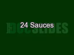 24 Sauces