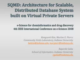 SQMD: Architecture for Scalable, Distributed Database Syste