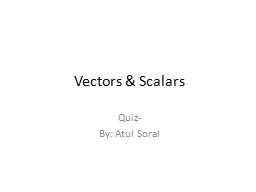 Vectors & Scalars