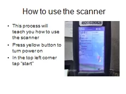 How to use the scanner