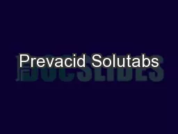 Prevacid Solutabs