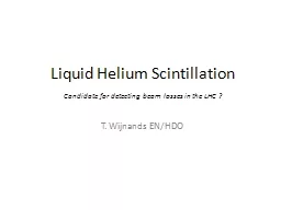 Liquid Helium Scintillation