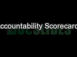Accountability Scorecards