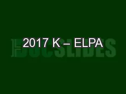 2017 K – ELPA