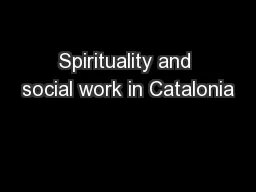 Spirituality and social work in Catalonia