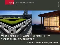WHAT COULD LEARNING LOOK LIKE?