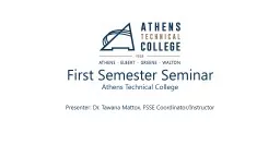 First Semester Seminar