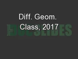 Diff. Geom. Class, 2017