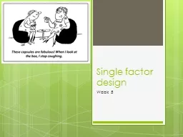 Single factor design