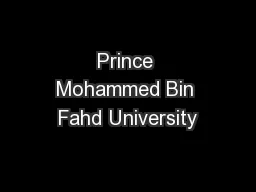 Prince Mohammed Bin Fahd University