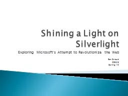 Shining a Light on Silverlight