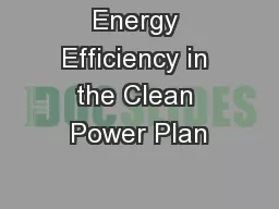 Energy Efficiency in the Clean Power Plan