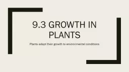 9.3 Growth in plants