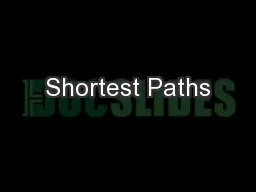 Shortest Paths