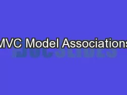 MVC Model Associations