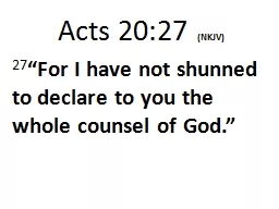 Acts 20:27