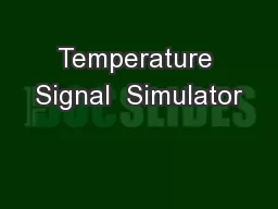 Temperature Signal  Simulator