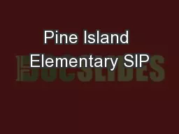 Pine Island Elementary SIP
