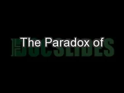 The Paradox of