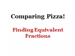 Comparing Pizza!