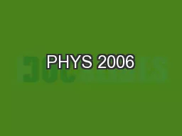 PHYS 2006