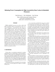 Reducing Power Consumption for HighAssociativity Data