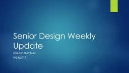 Senior Design Weekly Update
