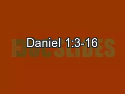 Daniel 1:3-16