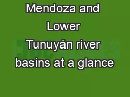 Mendoza and Lower Tunuyán river basins at a glance