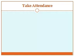 Take Attendance