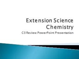 Extension Science Chemistry