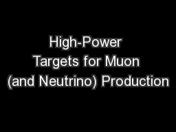 High-Power Targets for Muon (and Neutrino) Production
