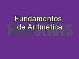 Fundamentos de Aritmética