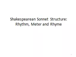 Shakespearean Sonnet Structure: