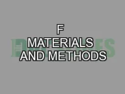 F MATERIALS AND METHODS