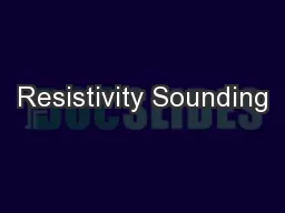 Resistivity Sounding