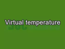 Virtual temperature
