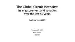 The Global Circuit Intensity: