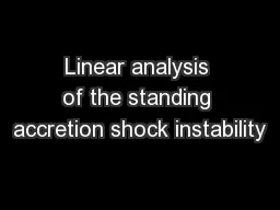 Linear analysis of the standing accretion shock instability