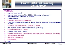 Fourth RD51 CB meeting –