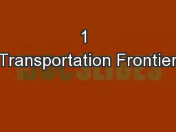 1 Transportation Frontier