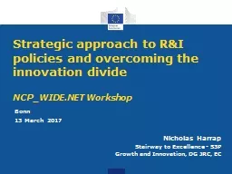Strategic approach to R&I policies and overcoming the i